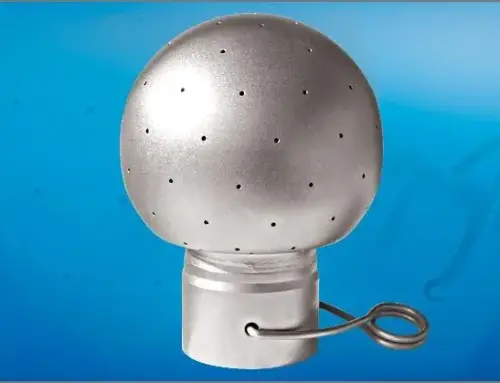 Stainless steel sprayball with cotter pin connection