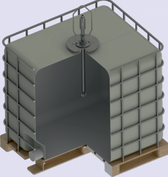 Einsatzbeispiel: Reinigung eines IBC-Containers