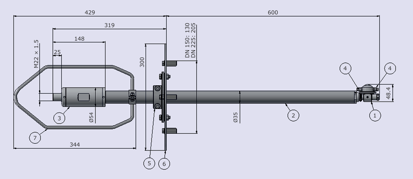 IBC cleaner components and dimensions