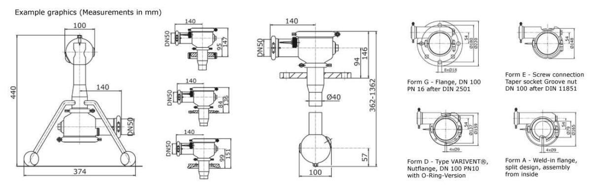 Measurements 2E/2B Nozzle | BRECONCHERRY Cleaning Systems